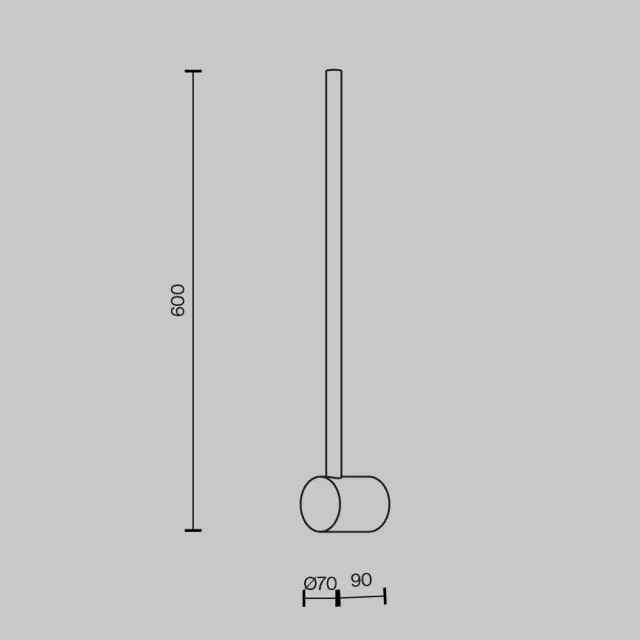 Накладное бра Maytoni LIGHT STICK — черный, ракурс 2