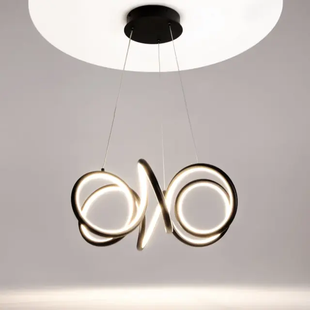 Подвесной светильник Maytoni CURVE — черный, ракурс 3