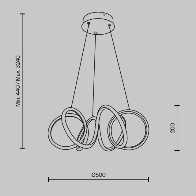 Подвесной светильник Maytoni CURVE — черный, ракурс 7