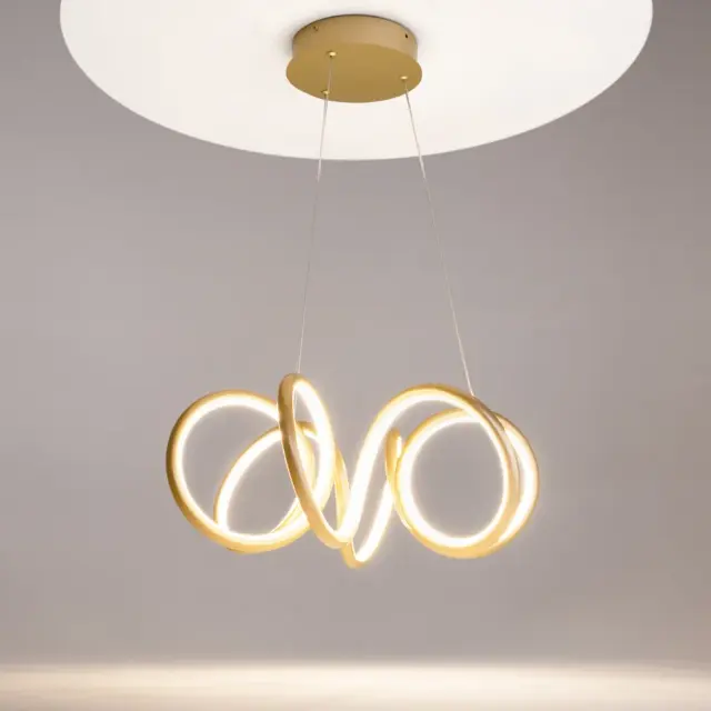 Подвесной светильник Maytoni CURVE — латунь, ракурс 3
