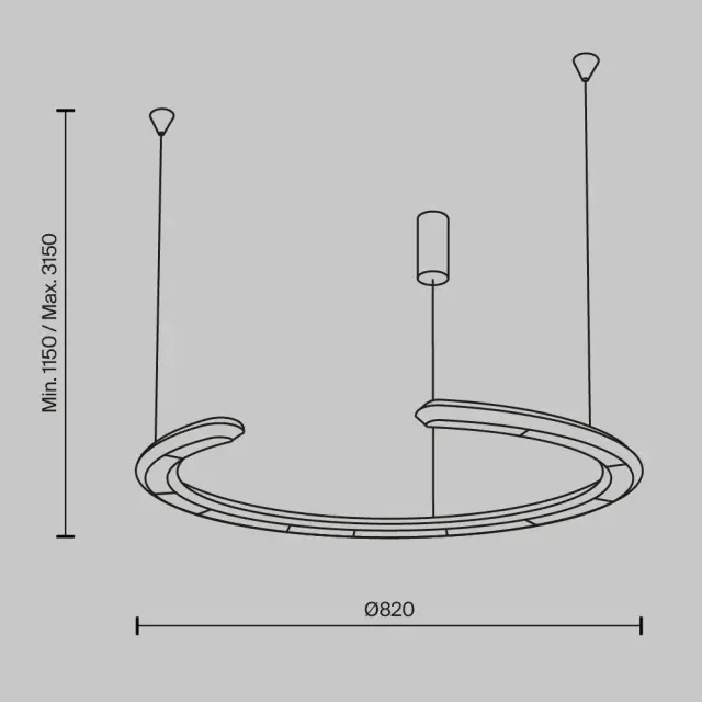Подвесной светильник Maytoni MOTION — белый, ракурс 4
