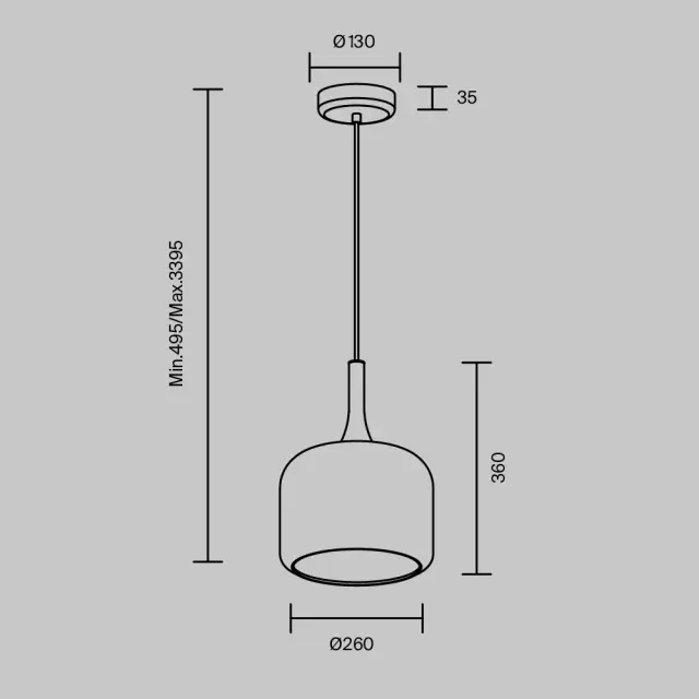 Подвесной светильник Maytoni SPIRITO — белый, ракурс 8