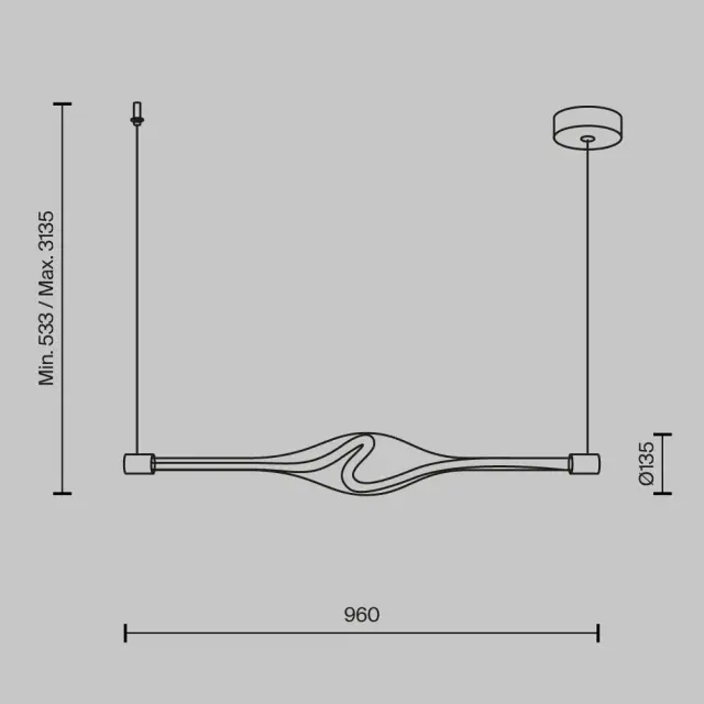 Подвесной светильник Maytoni LOOP — прозрачный, ракурс 10