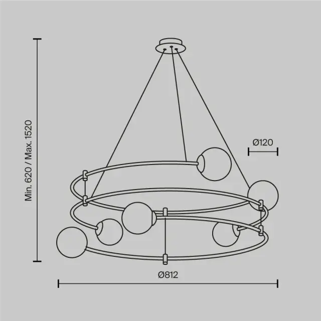 Подвесная люстра Maytoni BALANCE — белый, ракурс 4