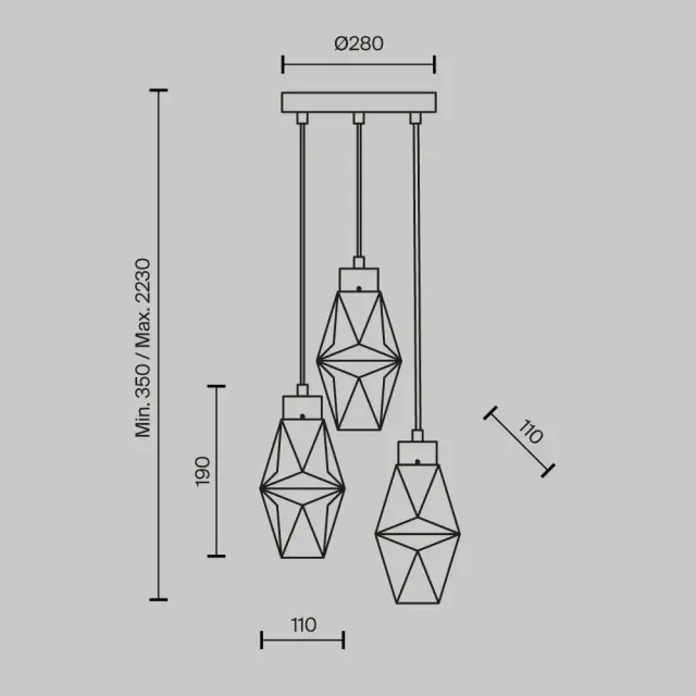 Подвесной светильник Maytoni COCTAIL TIME — прозрачный, ракурс 2