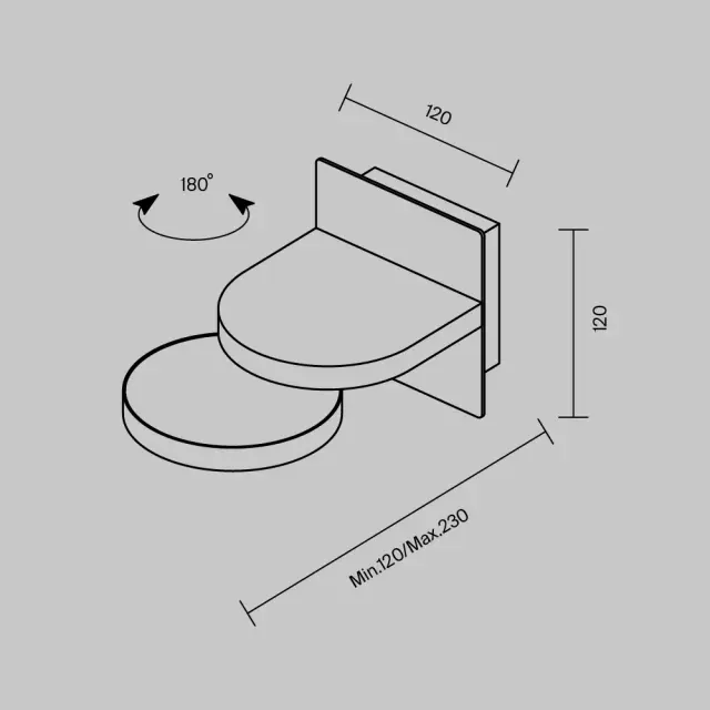 Накладное бра Maytoni FLAP — черный, ракурс 10