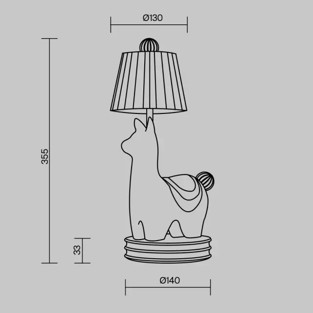 Настольная лампа Maytoni SENOR ALPACA — белый, ракурс 8