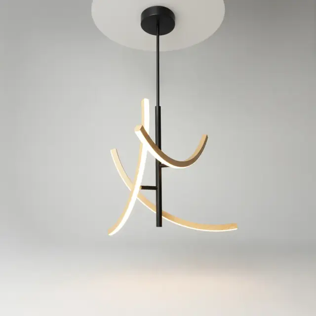 Потолочная люстра Maytoni WABI — бежевый, ракурс 3