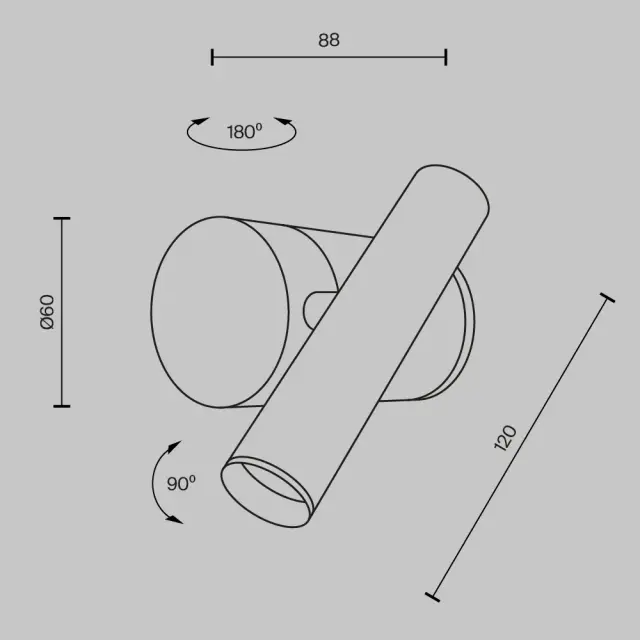 Бра Maytoni UTILITY — латунь, ракурс 10