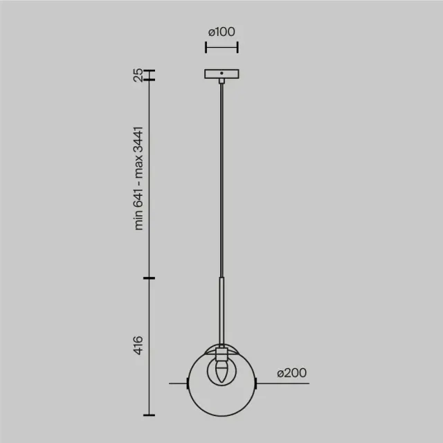 Подвесной светильник Maytoni BASIC FORM — прозрачный, ракурс 4