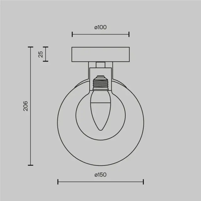 Накладное бра Maytoni BASIC FORM — прозрачный, ракурс 4