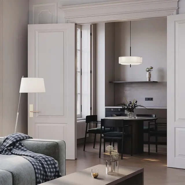 Подвесная люстра Maytoni BERGAMO — белый, ракурс 4