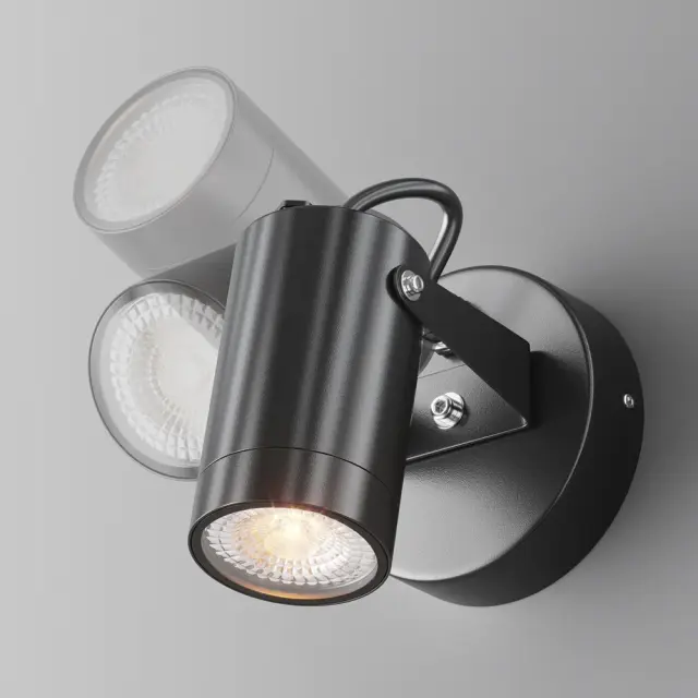 Настенный уличный светильник Maytoni SCOPE — черный, ракурс 3