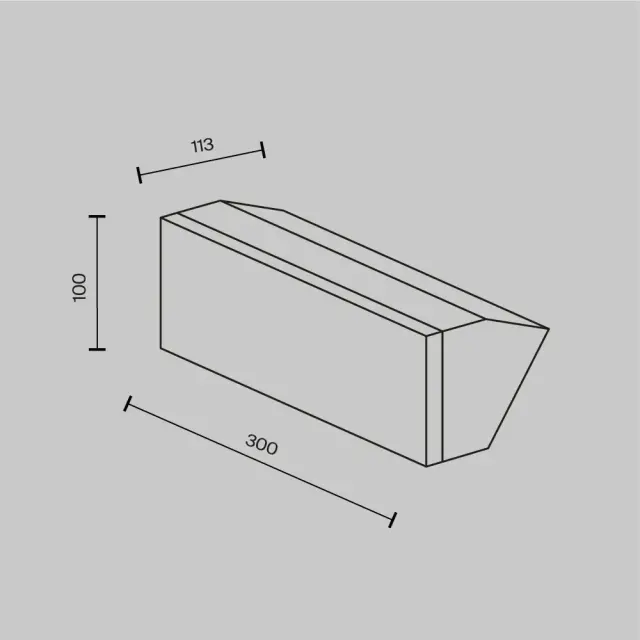 Настенный уличный светильник Maytoni BRICK — белый, ракурс 7