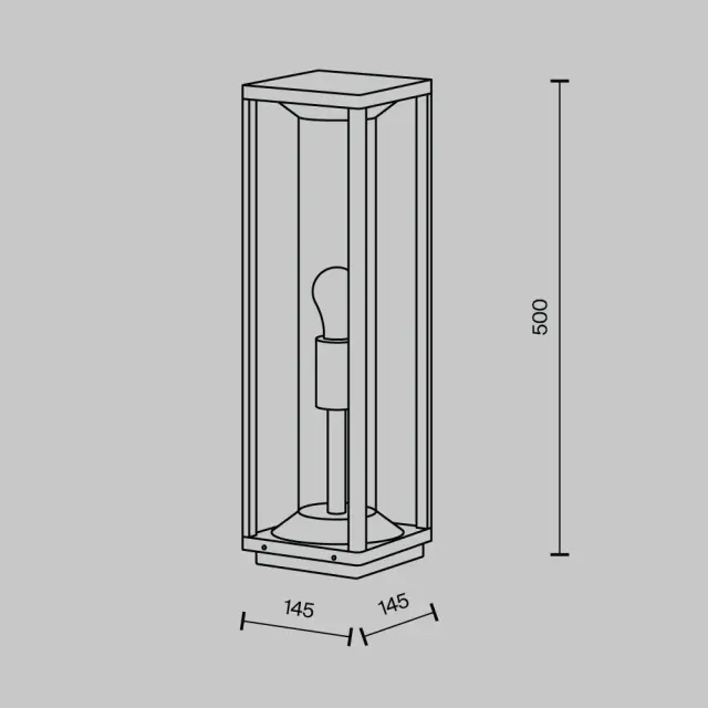 Уличный светильник Maytoni CELL — прозрачный, ракурс 7