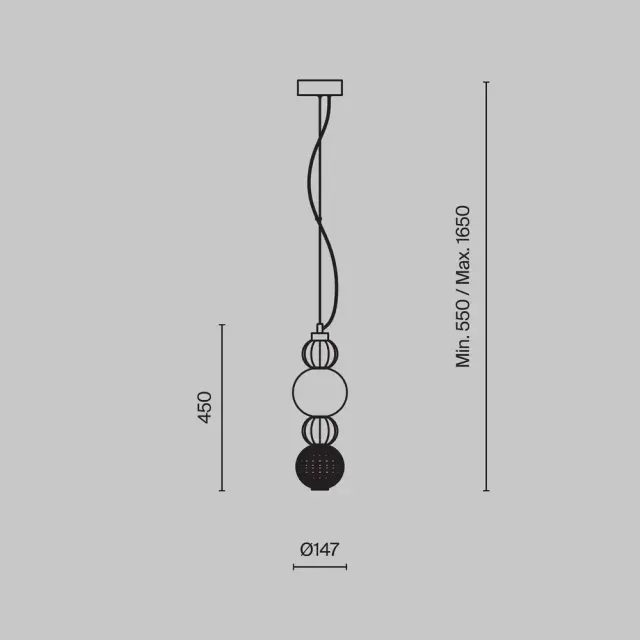 Подвесной светильник Maytoni COLLAR — белый, ракурс 8