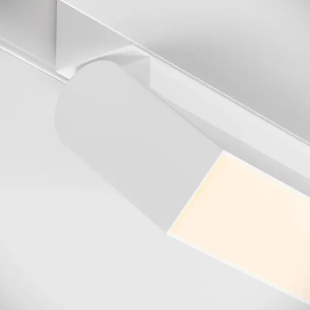 Трековый светильник Maytoni MAGNETIC TRACK SYSTEM — магнитные, белый, ракурс 3
