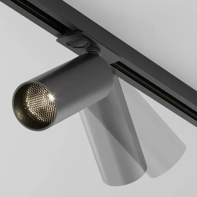 Трековый светильник Maytoni FOCUS LED UNITY — однофазные, черный, ракурс 3