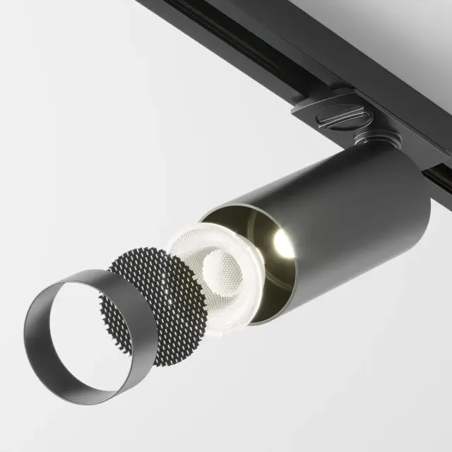 Трековый светильник Maytoni FOCUS LED UNITY — однофазные, черный, ракурс 4