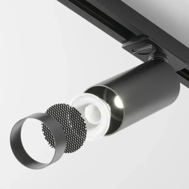 Трековый светильник Maytoni FOCUS LED UNITY — однофазные, черный, ракурс 4