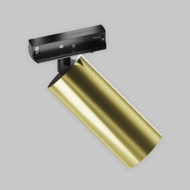 Трековый светильник Maytoni FOCUS LED — однофазные, латунь, ракурс 4