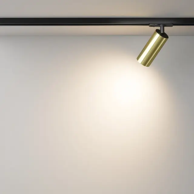 Трековый светильник Maytoni FOCUS LED — однофазные, латунь, ракурс 5