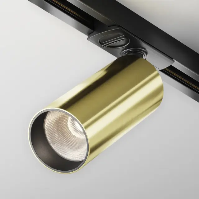 Трековый светильник Maytoni FOCUS LED — однофазные, латунь