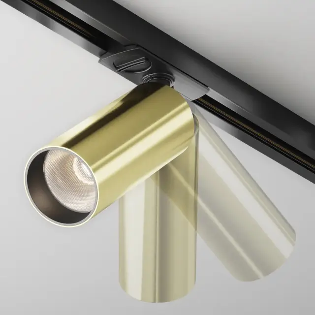Трековый светильник Maytoni FOCUS LED — однофазные, латунь, ракурс 2