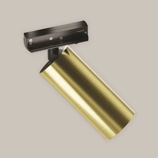 Трековый светильник Maytoni FOCUS LED — однофазные, латунь, ракурс 4
