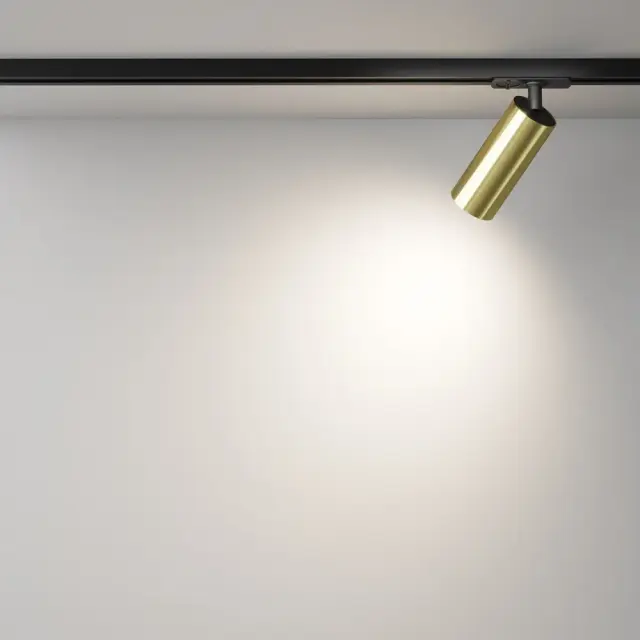 Трековый светильник Maytoni FOCUS LED — однофазные, латунь, ракурс 5