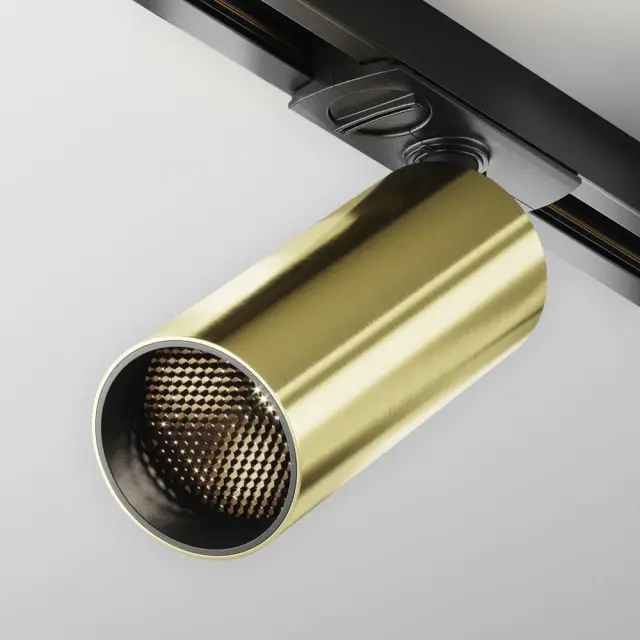 Трековый светильник Maytoni FOCUS LED — однофазные, латунь, ракурс 6