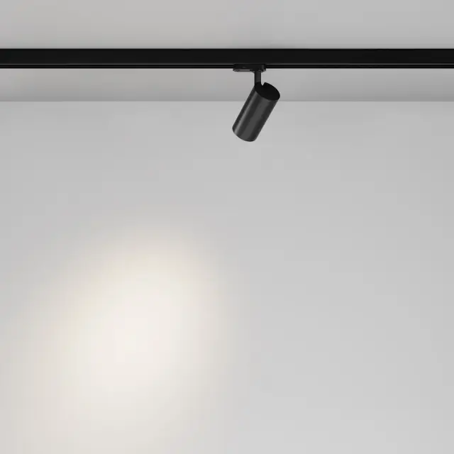Трековый светильник Maytoni FOCUS LED — трехфазные, черный, ракурс 2