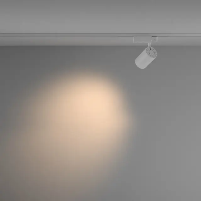 Трековый светильник Maytoni VUORO TRINITY — трехфазные, белый, ракурс 4