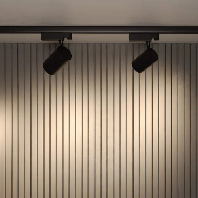 Трековый светильник Maytoni VUORO — трехфазные, черный, ракурс 2