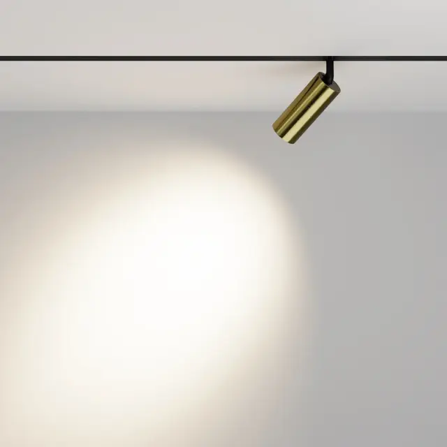 Трековый светильник Maytoni FOCUS LED — магнитные, латунь, ракурс 6
