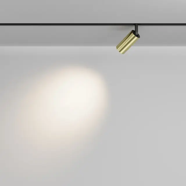 Трековый светильник Maytoni FOCUS LED — магнитные, латунь, ракурс 6