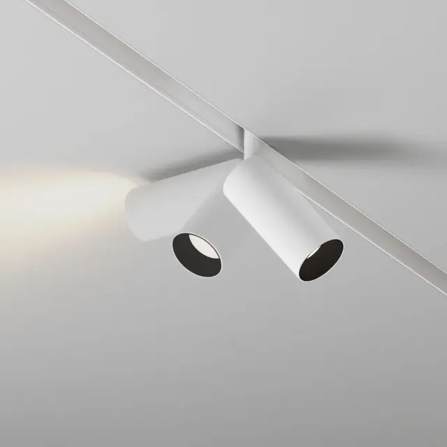Трековый светильник Maytoni FOCUS LED — магнитные, белый, ракурс 3