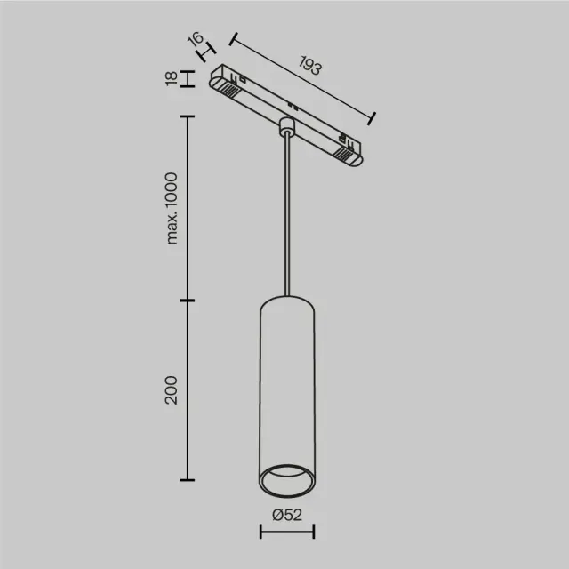 Трековый светильник Maytoni FOCUS LED — магнитные, белый, ракурс 9