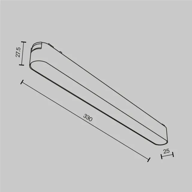 Трековый светильник Maytoni MAGNETIC TRACK SYSTEM RADITY — магнитные, черный, ракурс 6