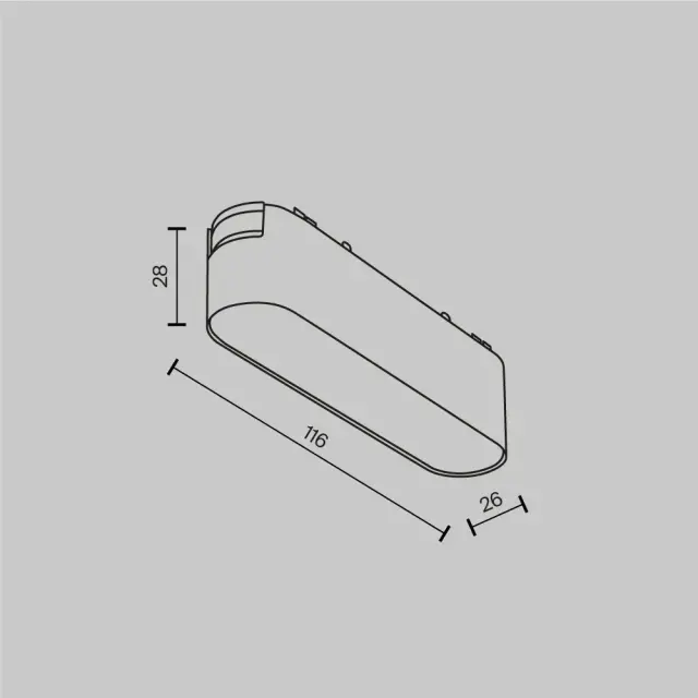 Трековый светильник Maytoni MAGNETIC TRACK SYSTEM RADITY — магнитные, белый, ракурс 6