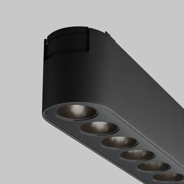 Трековый светильник Maytoni MAGNETIC TRACK SYSTEM RADITY — магнитные, черный, ракурс 3