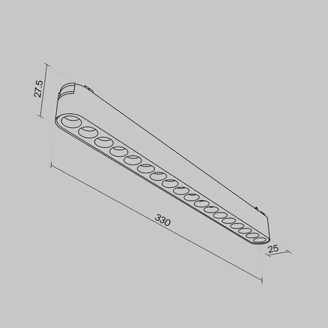 Трековый светильник Maytoni MAGNETIC TRACK SYSTEM RADITY — магнитные, черный, ракурс 6