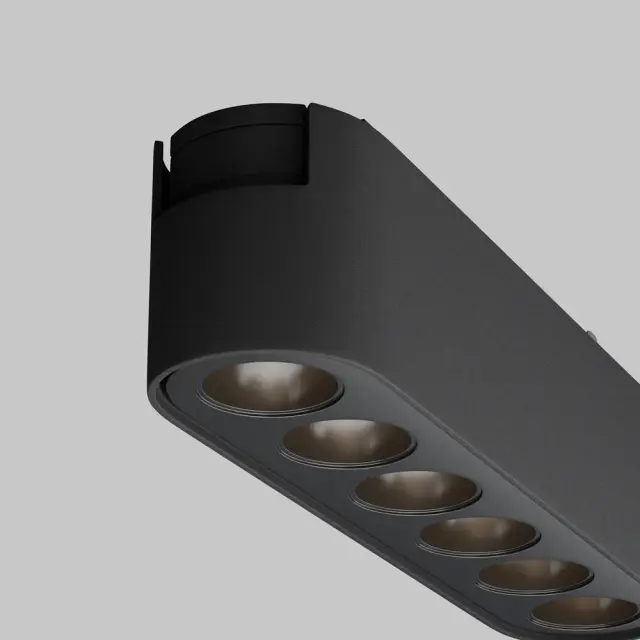 Трековый светильник Maytoni MAGNETIC TRACK SYSTEM RADITY — магнитные, черный, ракурс 3