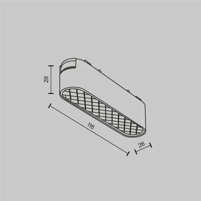 Трековый светильник Maytoni MAGNETIC TRACK SYSTEM RADITY — магнитные, белый, ракурс 6
