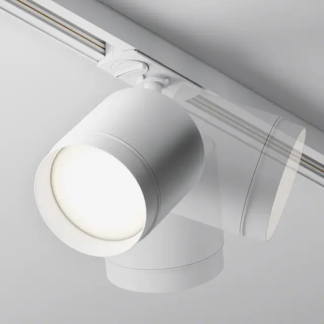Трековый светильник Maytoni POLAR — однофазные, белый, ракурс 3