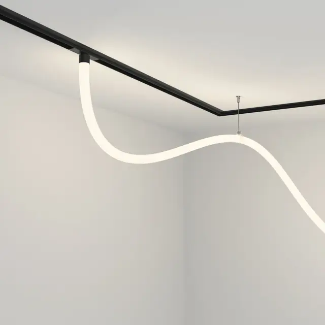 Трековый светильник Maytoni MAGNETIC TRACK SYSTEM EXILITY — магнитные, белый, ракурс 3