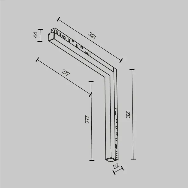 Трековый светильник Maytoni BASIS ANGLE — магнитные, белый, ракурс 6