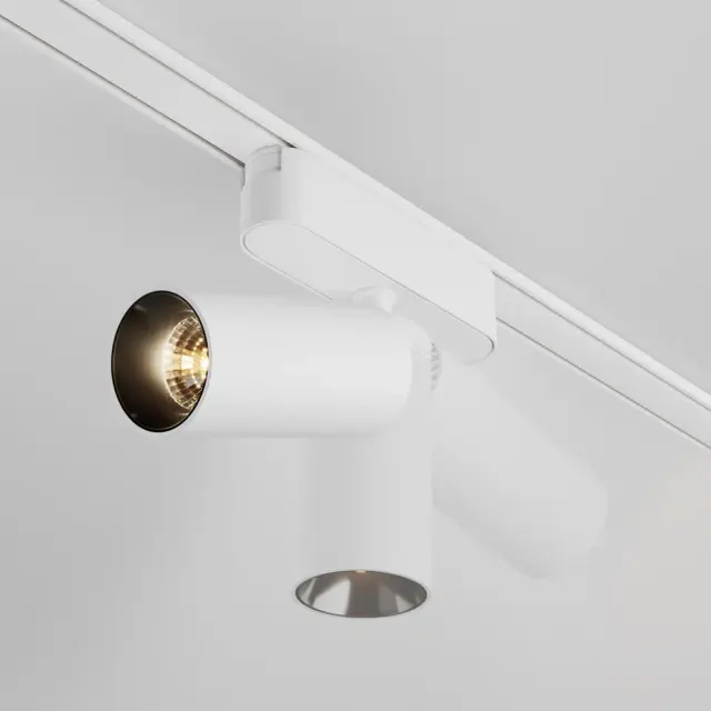 Трековый светильник Maytoni MAGNETIC TRACK SYSTEM RADITY — магнитные, белый, ракурс 3
