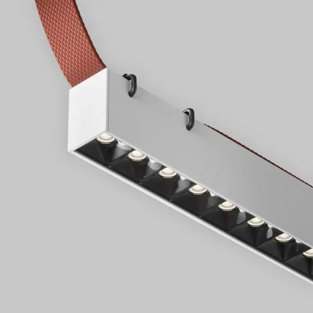 Шинопровод Maytoni POINTS — тканевые, белый, ракурс 3