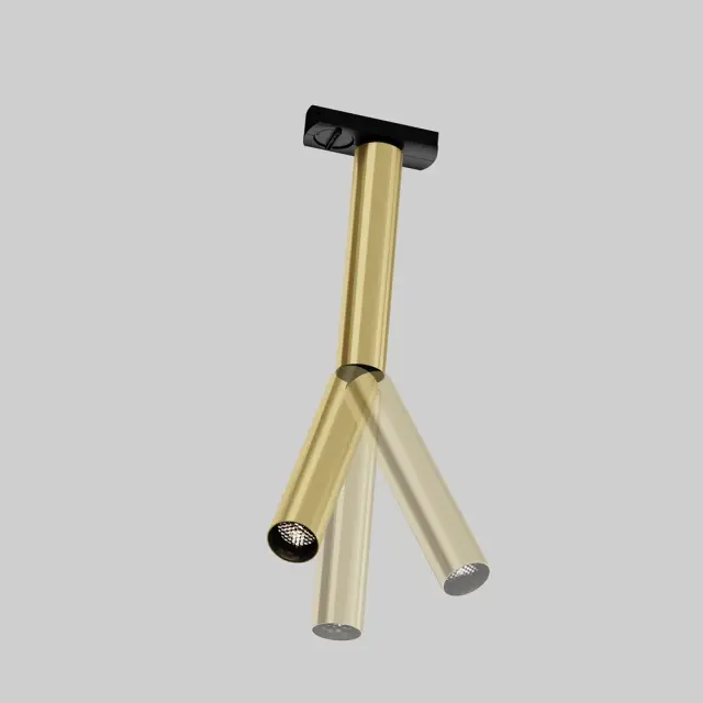 Трековый светильник Maytoni FOCUS DUAL — однофазные, латунь, ракурс 7